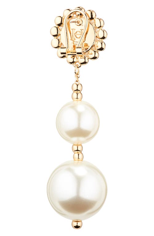 Carolina Herrera Imitation Pearl Drop Earrings In Gold
