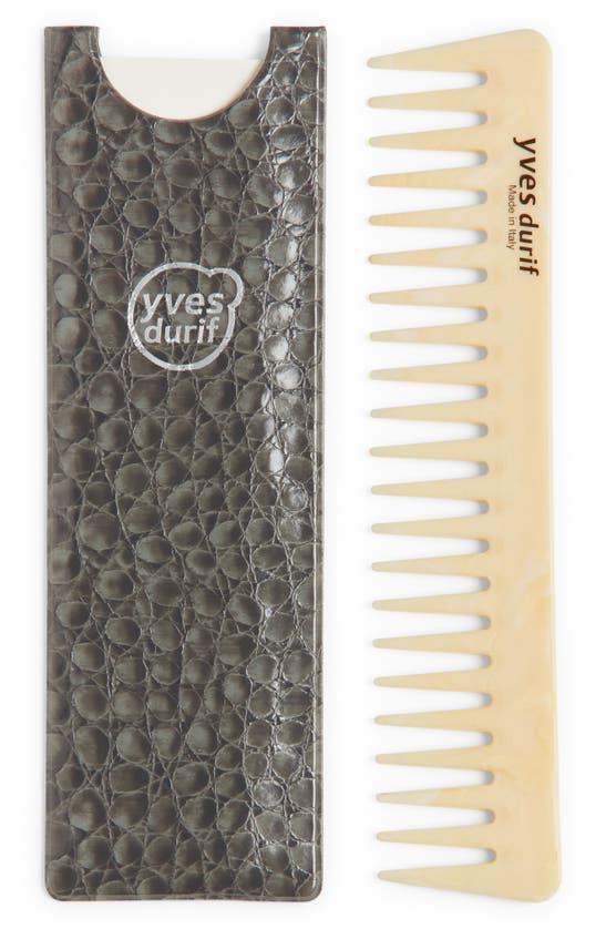 Yves Durif Wide Tooth Comb In Beige