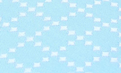 Trafalgar Rowan Geo Pattern Silk Tie In Blue