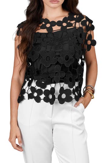SAACHI SAACHI FLORAL LACE VEST 