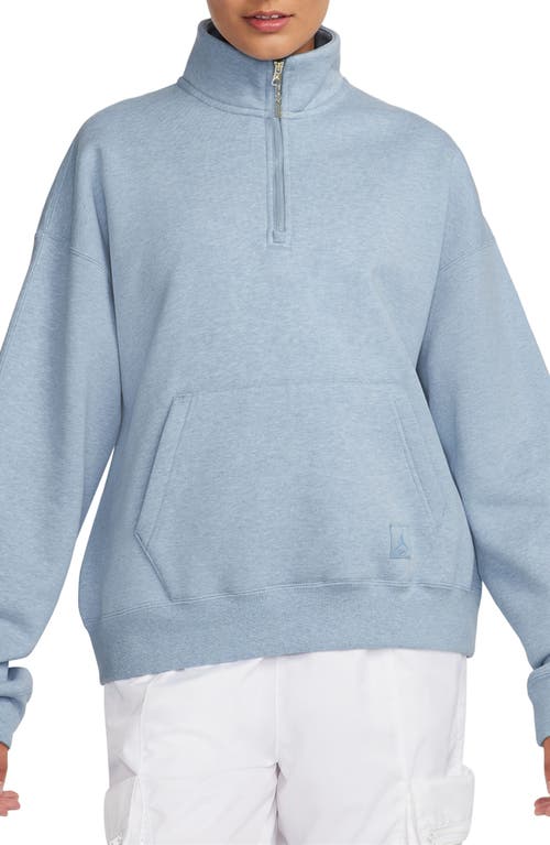 Flight Fleece Quarter Zip Sweatshirt in Blue Grey/Heather