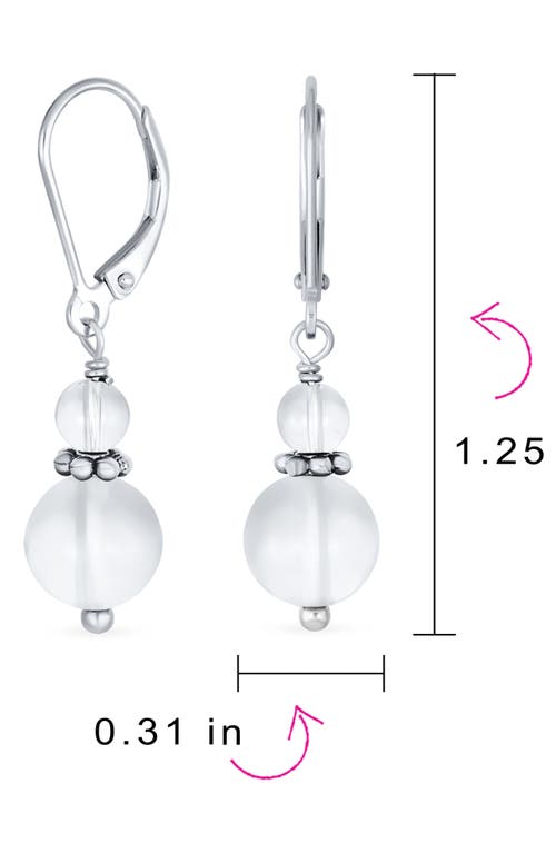 Bling Jewelry Resin Drop Earrings In White
