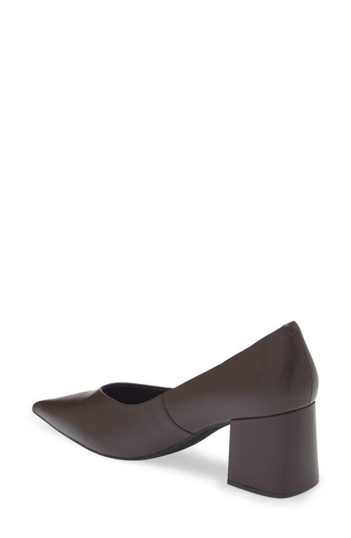 Shop Jeffrey Campbell Hourglass Pointed Toe Pump In Dark Brown