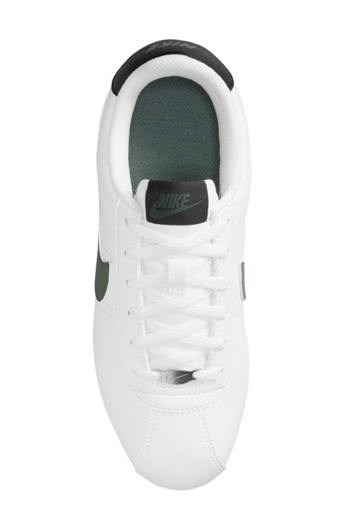 Nike Cortez Sneaker In White/ Vintage Green/ Black