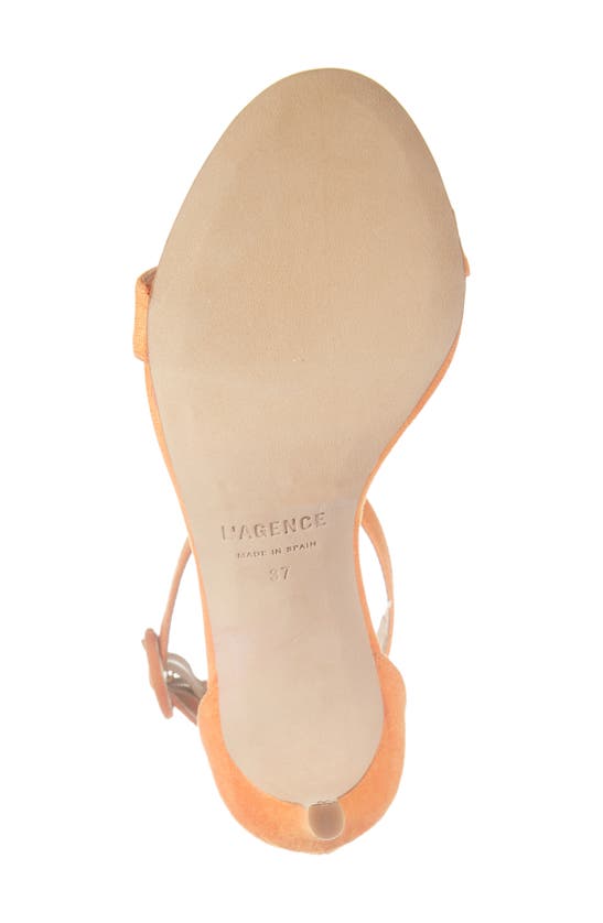 L Agence Gisele Iii Sandal In Bright Orange Suede ModeSens