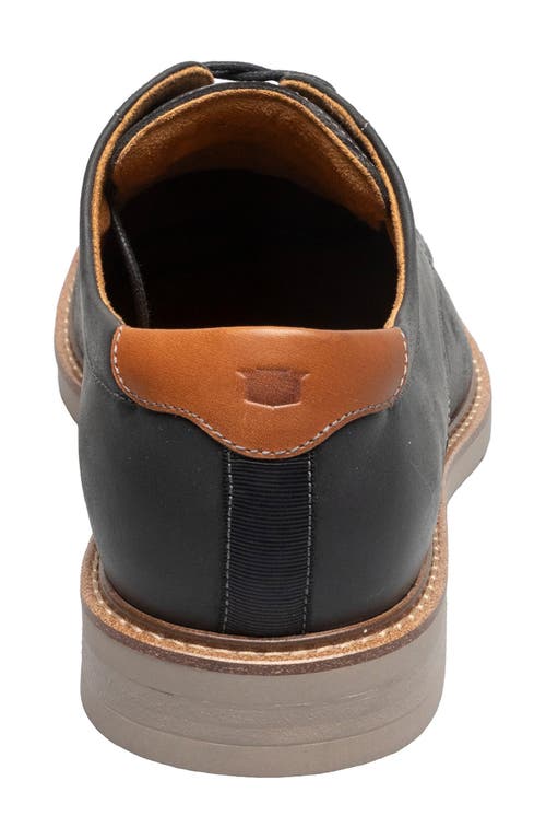 Florsheim Highpoint Plain Toe Derby In Black Ch/taupe