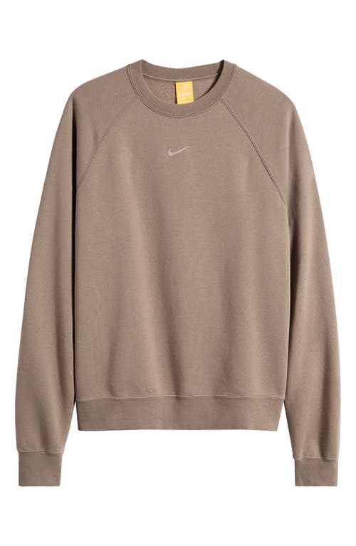 Nike Nocta Fleece Sweatshirt In Olive Grey/moon Fossil