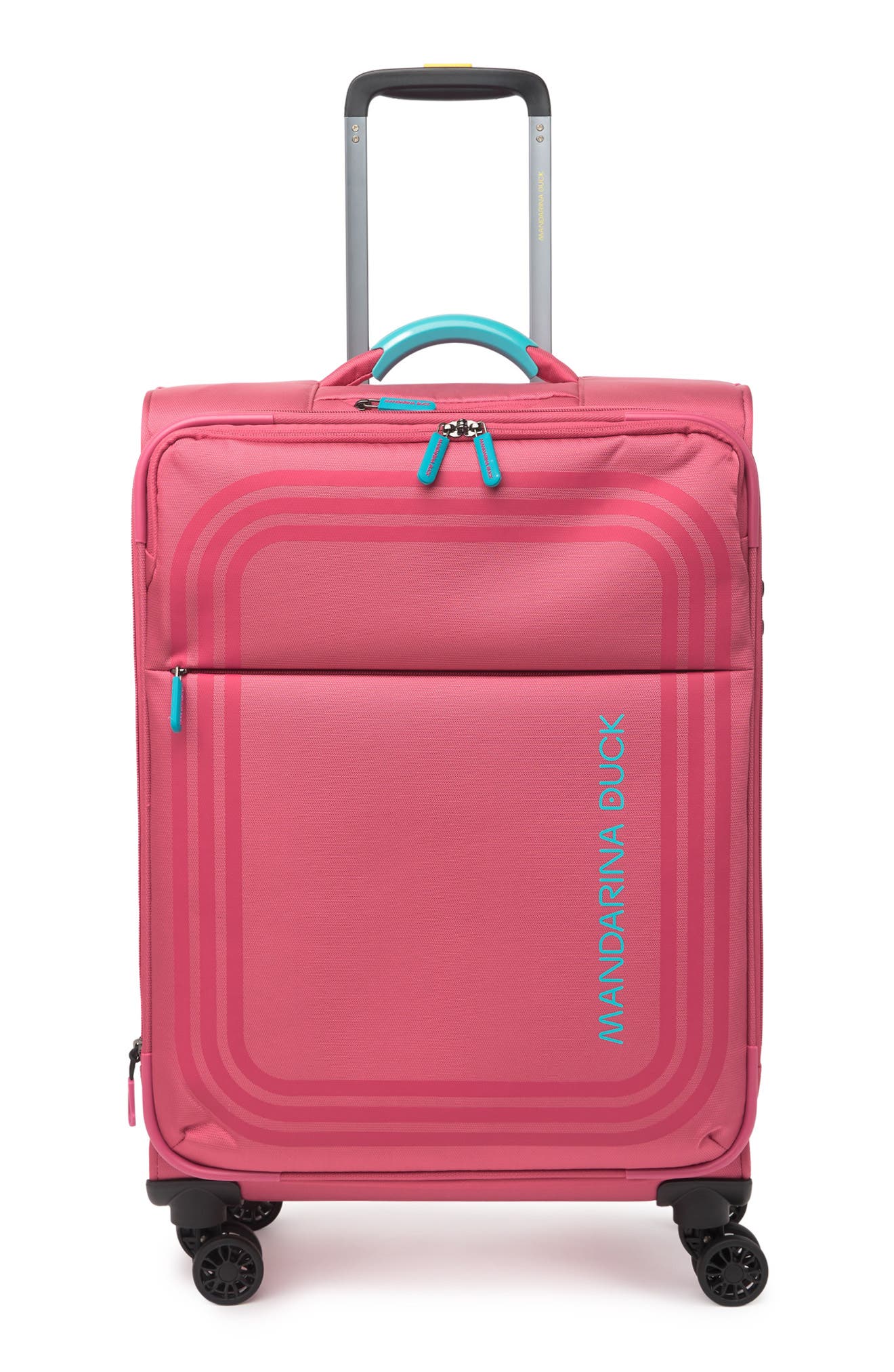 Mandarina Duck Bilbao Medium Trolley Luggage In Hot Pink