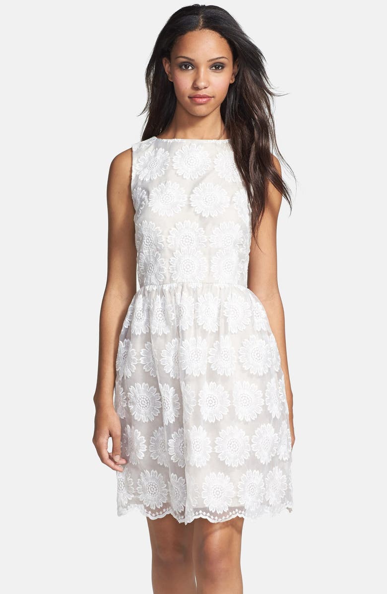 Gabby Skye Embroidered Organza Fit & Flare Dress | Nordstrom