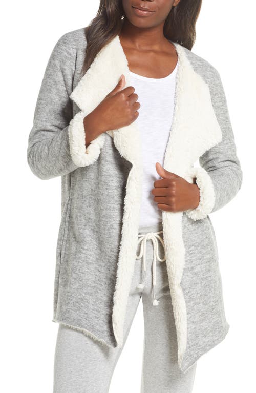 UGG(r) Abriana Fleece Lined Cardigan in Grey Heather