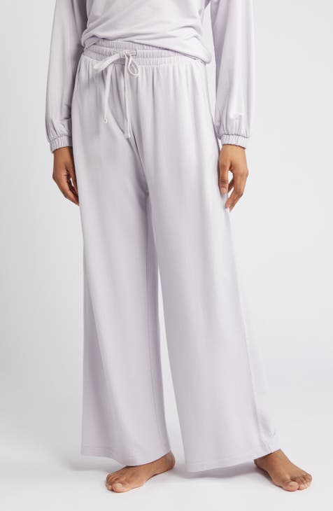 Nordstrom Pajama Pants Womens M Medium White Star Print Drawstring Waist  *READ