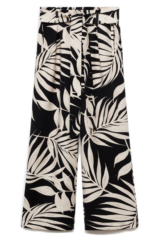 Mango Women's Bow Printed Pants In Black