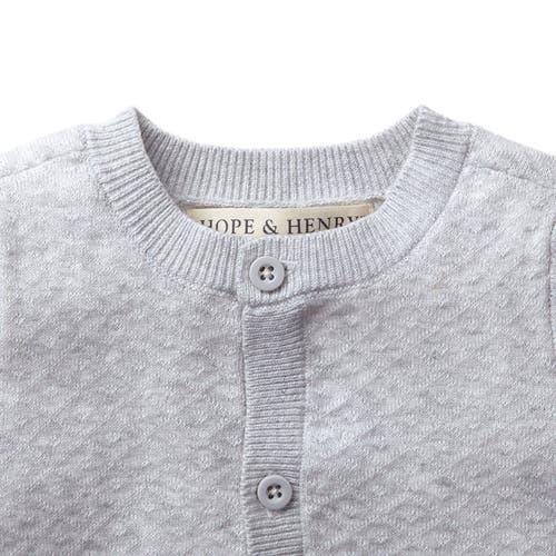 Hope & Henry Baby Jacquard Romper In Grey