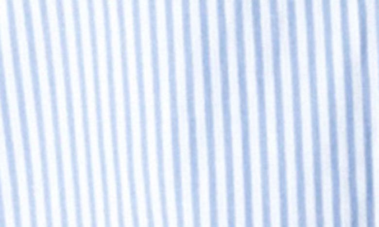 Grey Lab Power Shoulder Stripe Button-up Shirt In Blue