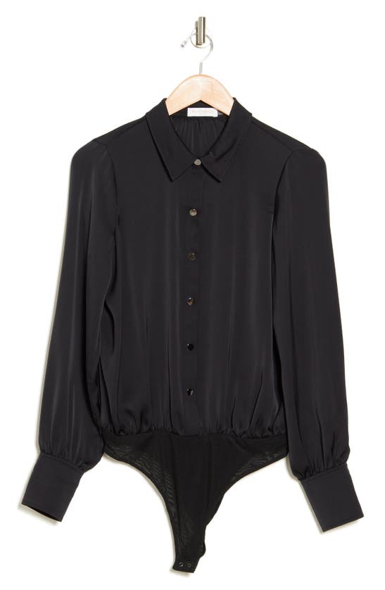 Ramy Brook Kayla Long Sleeve Bodysuit In Black