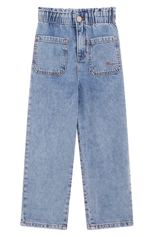 Shop Reiss Kids' Elodie Sr. Nonstretch Denim Jeans In Blue