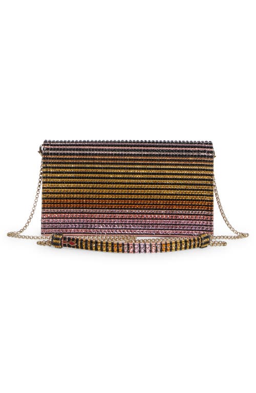 Christian Louboutin Loubi54 Ombré Crystal Embellished Clutch In 6395 Ivory/multi/gold