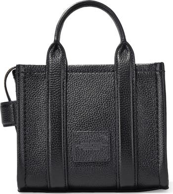 Marc Jacobs Tote Bags London Sale - Black/White Crinkle Leather Medium  Womens