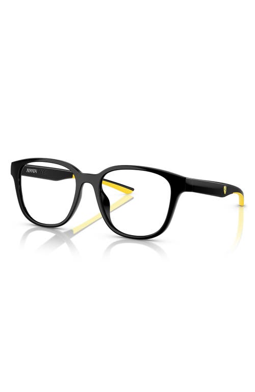 Scuderia Ferrari 54mm Round Optical Glasses In Black
