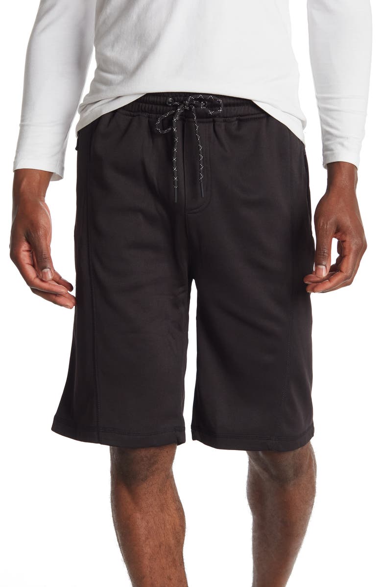 BURNSIDE Fleece Shorts, Main, color, BLACK