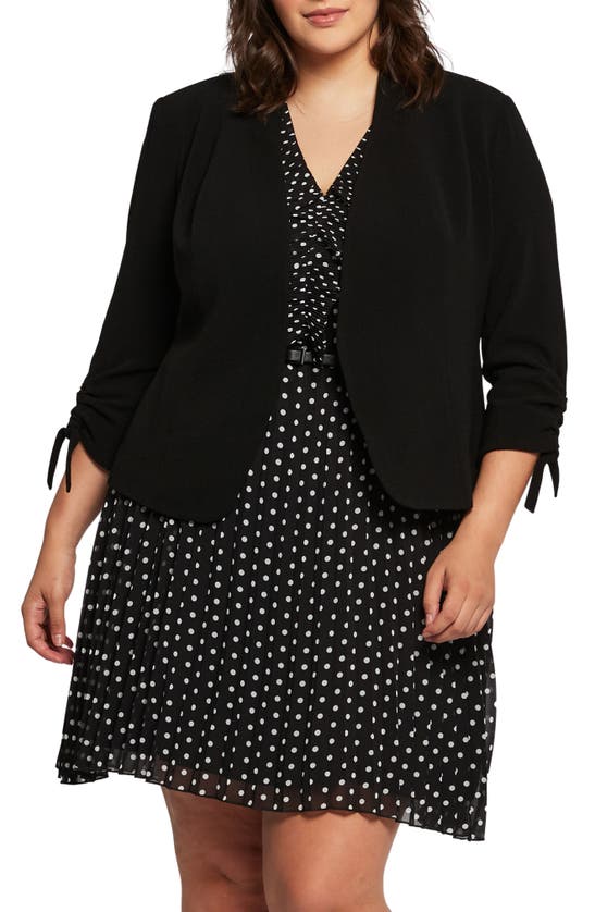 Estelle Thea Bow Sleeve Jacket In Black