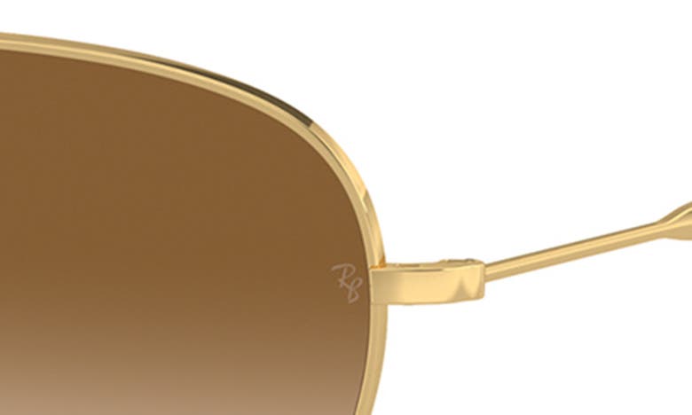 Shop Ray Ban Ray-ban Bain Bridge 60mm Gradient Pillow Aviator Sunglasses In Gold Flash