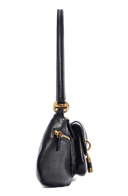 Shop Chloé The 99 Leather Shoulder Bag In Black 001