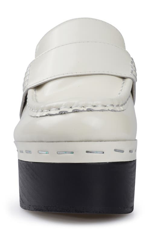 Zigi Artisan Tally Platform Mule In Cream Leather