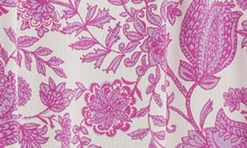 Shop Lovestitch Print Tie Strap Minidress In Ivory/lilac