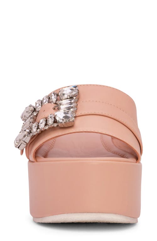 Shop Beautiisoles Dita Platform Slide Sandal In Light Pink