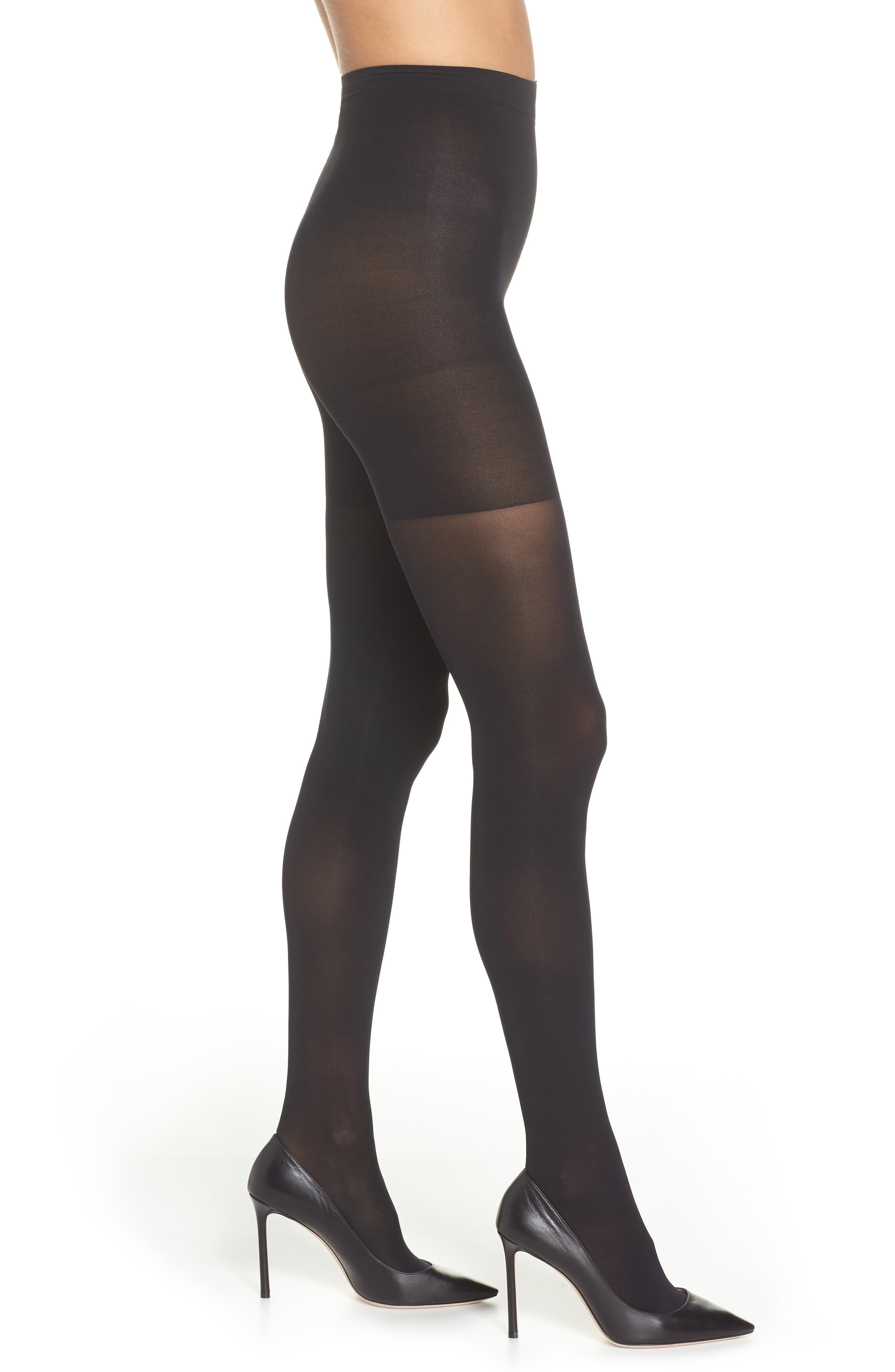 spanx black tights