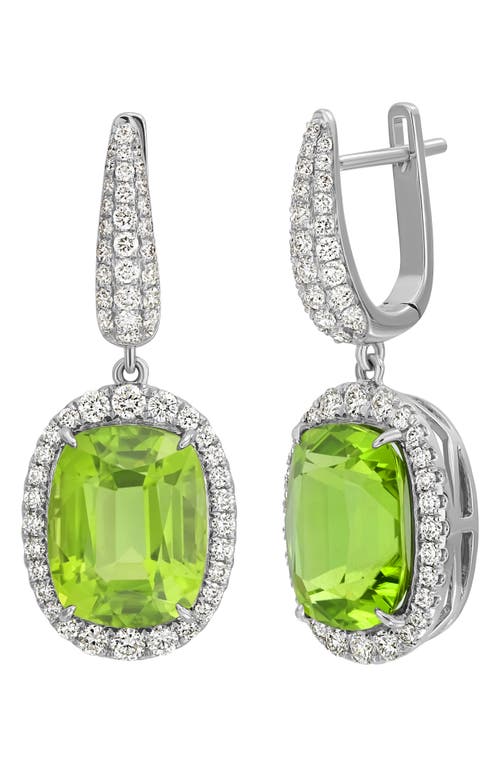 Bony Levy El Mar Iris Peridot & Diamond Drop Earrings In 18k W. Gold/peridot/diamond
