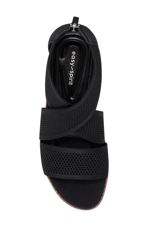 Shop Easy Spirit Witney Wedge Sandal In Black/black