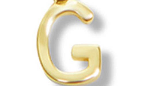 Argento Vivo Sterling Silver Initial Pendant Sterling Silver Paper Clip Chain Necklace In Gold - G