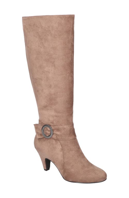 Bella Vita Rima Knee High Boot In Taupe Suede