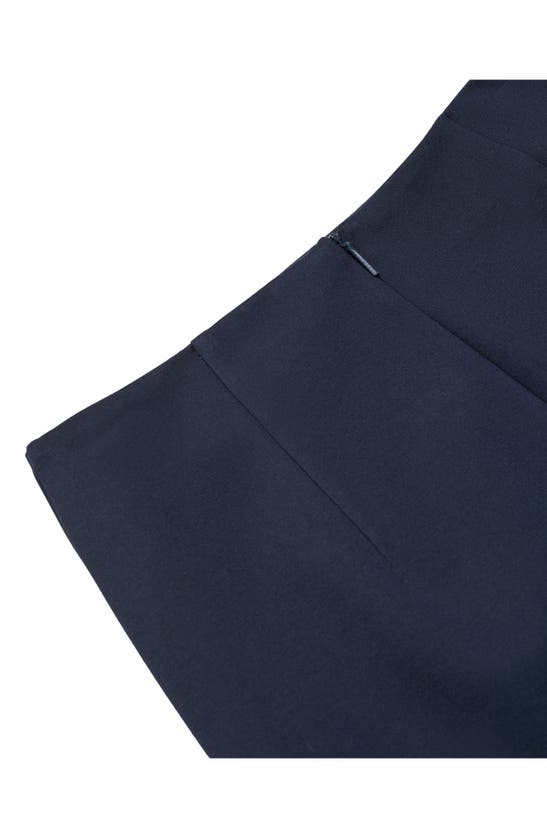 Shop Mango Knit Pencil Skirt In Dark Navy