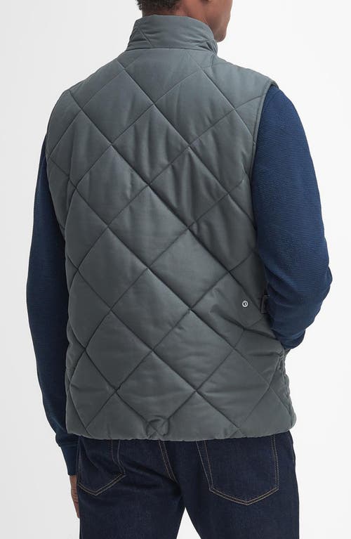 Shop Barbour City Chelsea Quilted Vest In Charcoal