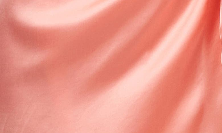 Shop Equipment Fatima Tie Waist Long Sleeve Satin Minidress In Flamingo Pink