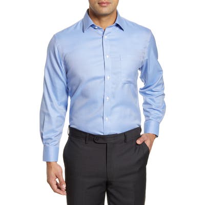 Nordstrom Shop Smartcare Traditional Fit Chevron Dress Shirt - Blue