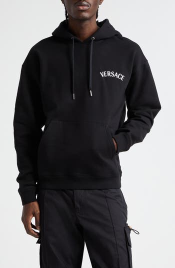 Versace greco sales zip hooded sweatshirt