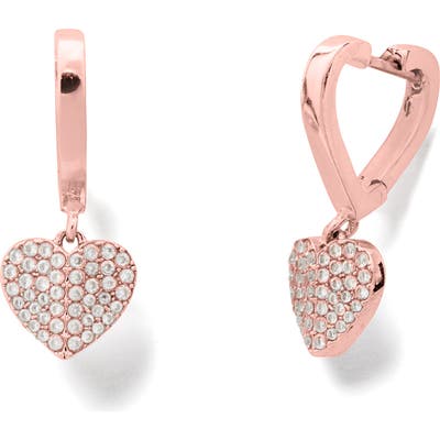 Kate Spade New York Heart To Heart Pave Huggie Hoop Earrings