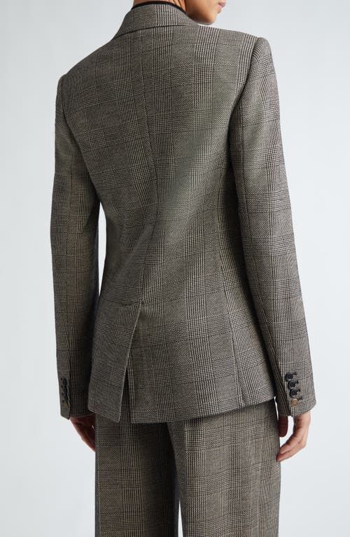 Shop Max Mara Muschio Houndstooth Wool Blend Blazer In Black Multi