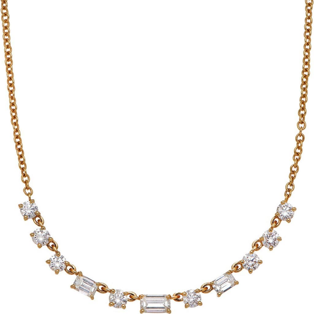 Sethi Couture Madison Diamond Station Necklace In Yellow Gold/diamond