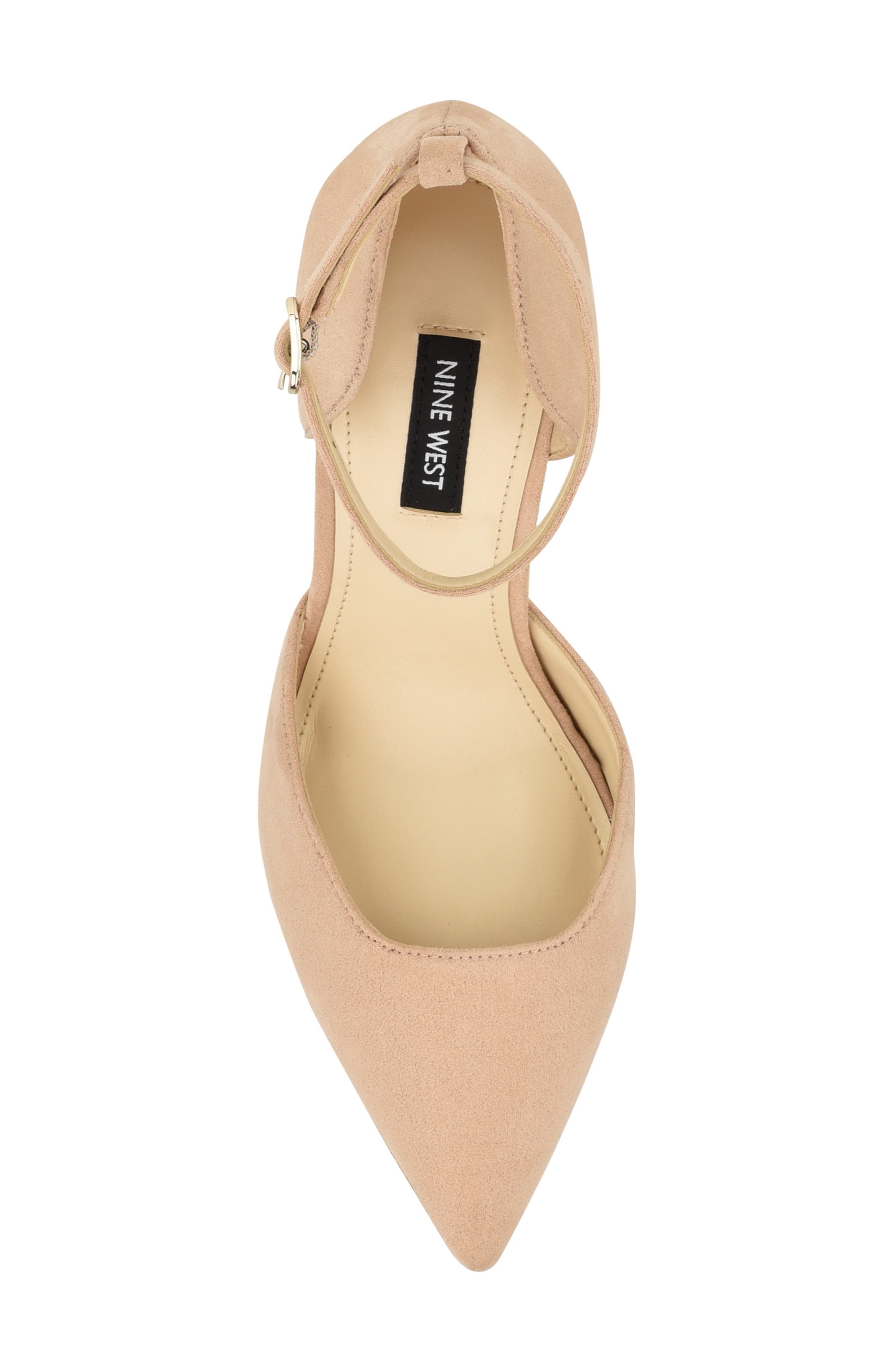 Nine West Women's Laken Pump - Pointed Toe High Heel Ankle Strap Dress Shoes, 4.8 Inch Heel