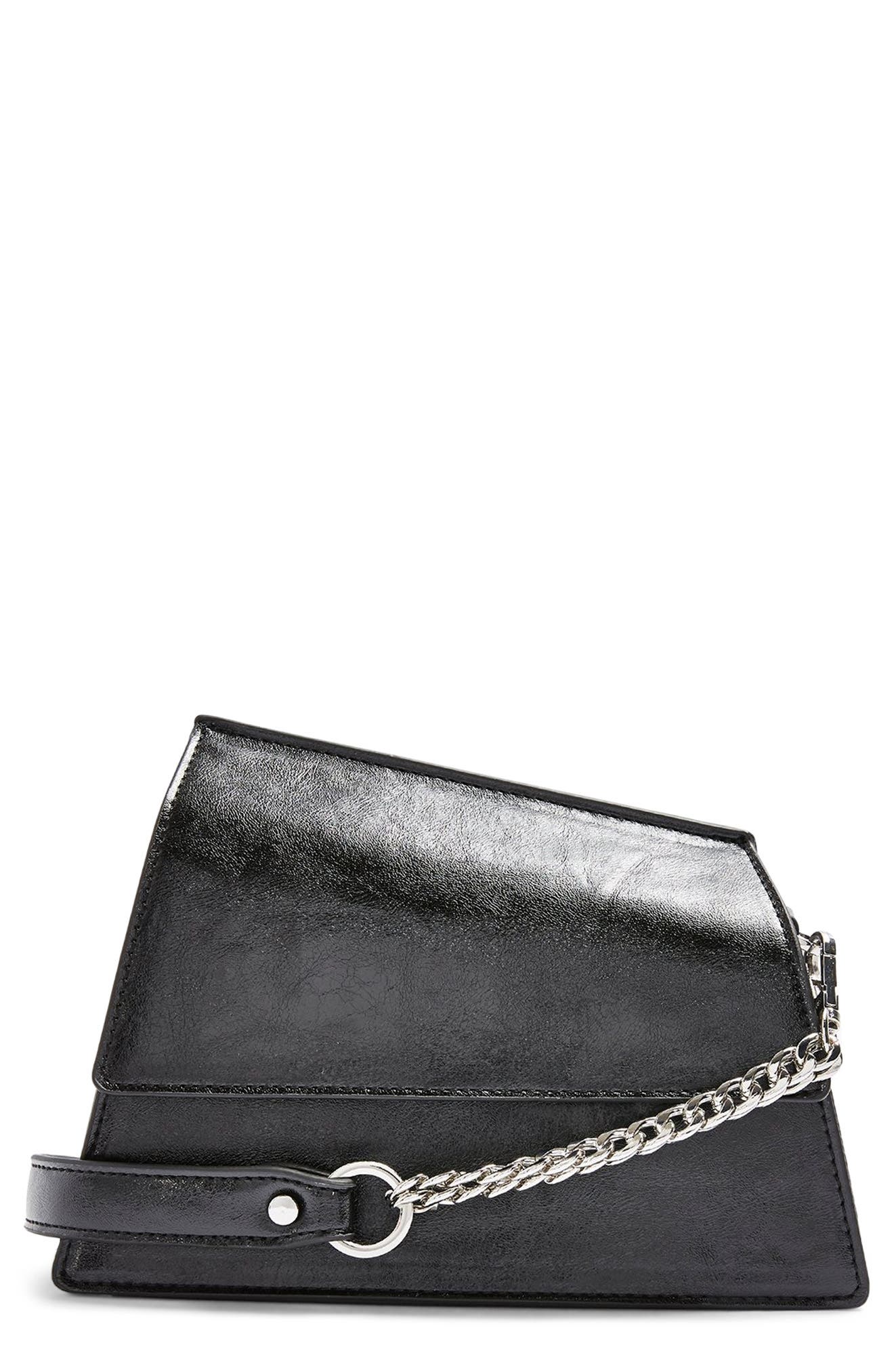 topshop black chain bag