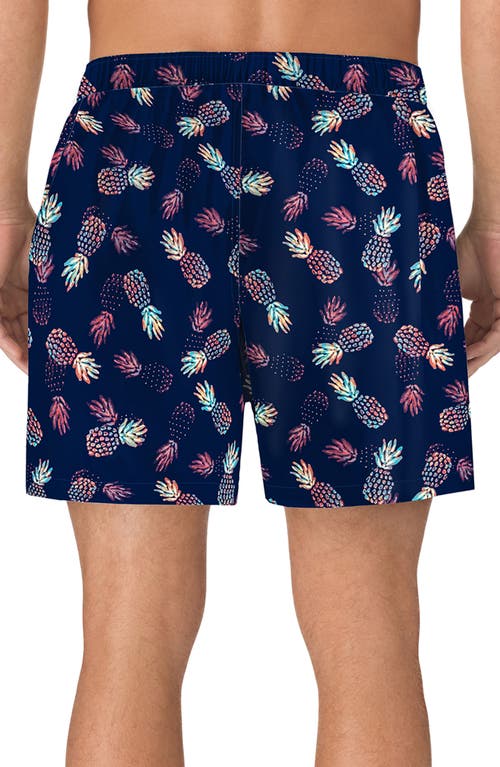 Shop Tommy Bahama Cotton Woven Pajama Boxers In Navygrph