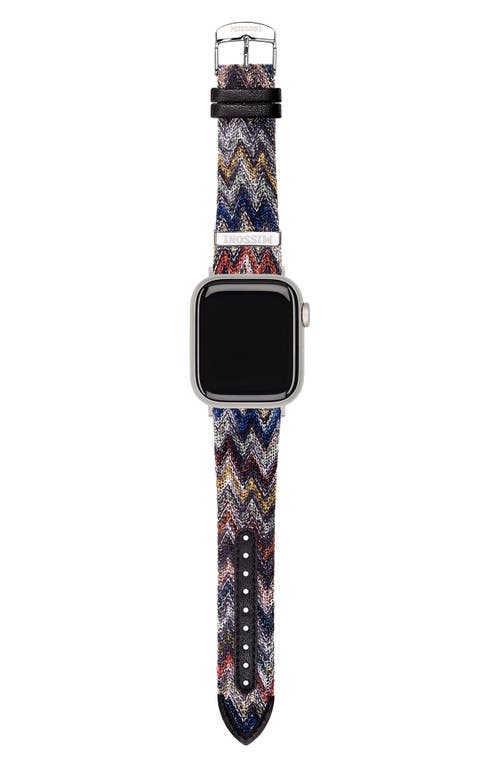 Missoni Authentic Zigzag Knit 24mm Apple Watch® Watchband In Multicolor