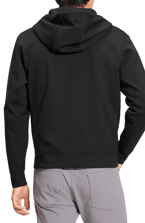 Theory Fleece Zip Hoodie In Black