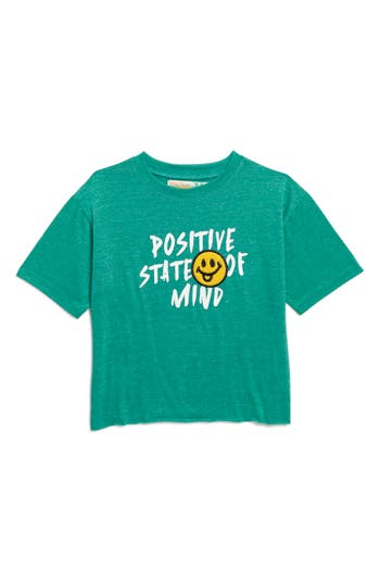 Vintage Havana Kids' Smiley Graphic T-shirt In Vintage Green