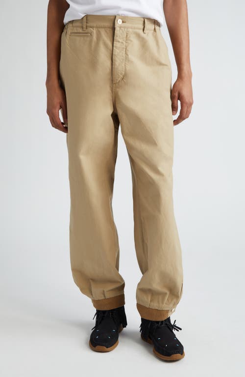 Carrol Cotton Chino Pants in Beige